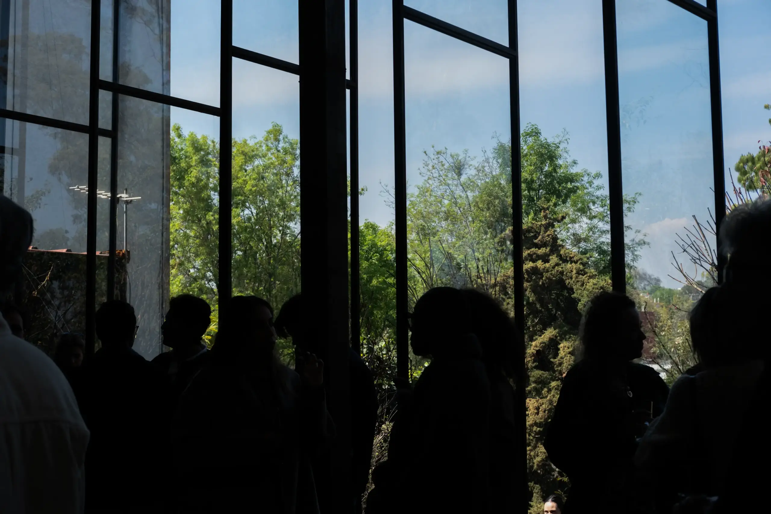 People attending the CATCHING WINDS exhibition